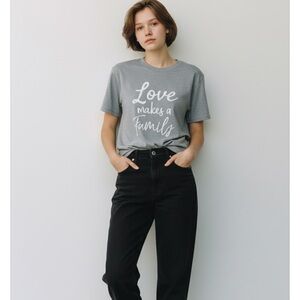 PORT & COMPANY T-SHIRT “Love makes a Family” NWOT Size XXL LARGE